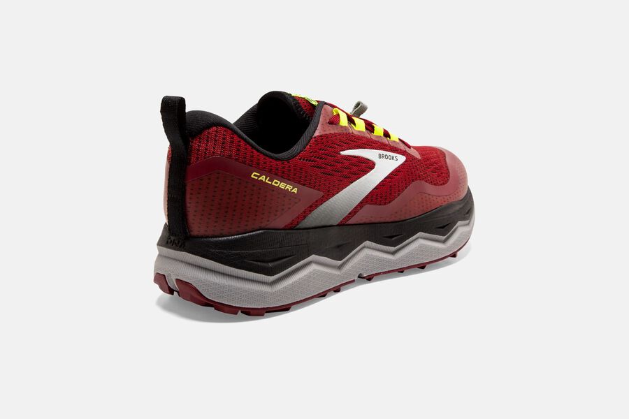 Brooks Israel Caldera 5 Trail Running Shoes Mens - Red/Silver/Black - AGJ-306217